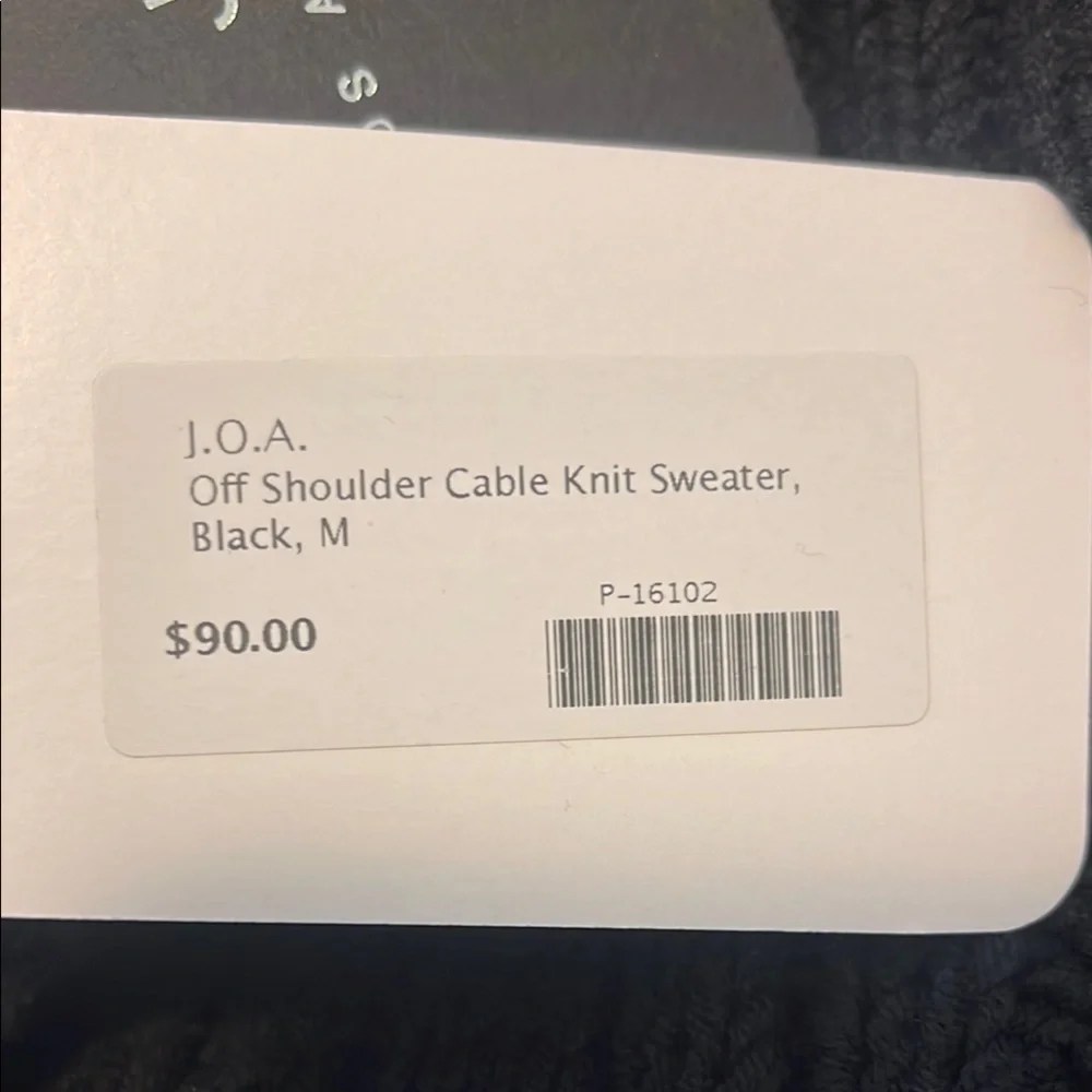 J.O.A. Black Off-the-Shoulder Sweater - Picture 5 of 8